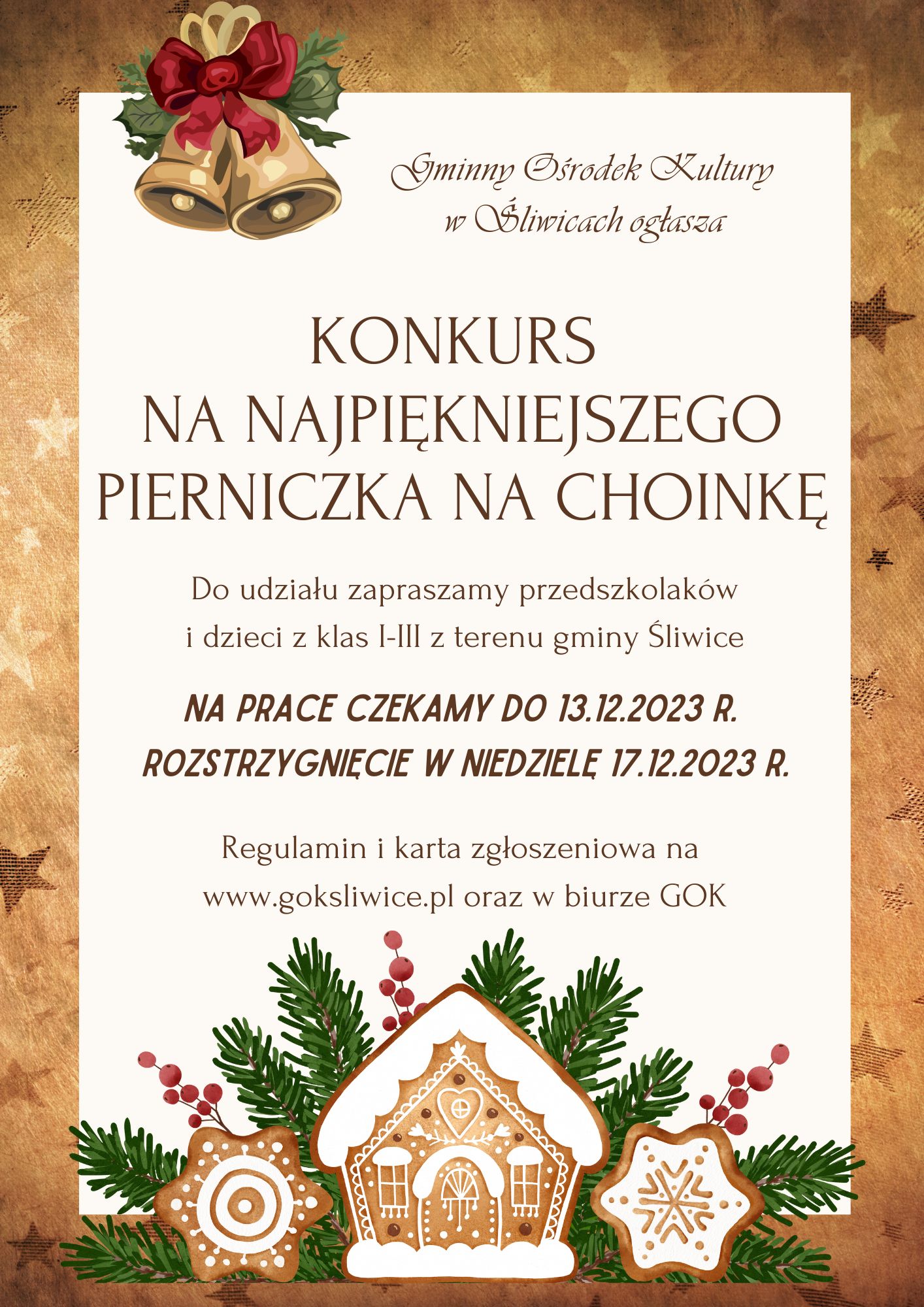 plakat konkurs piernik na choinkę