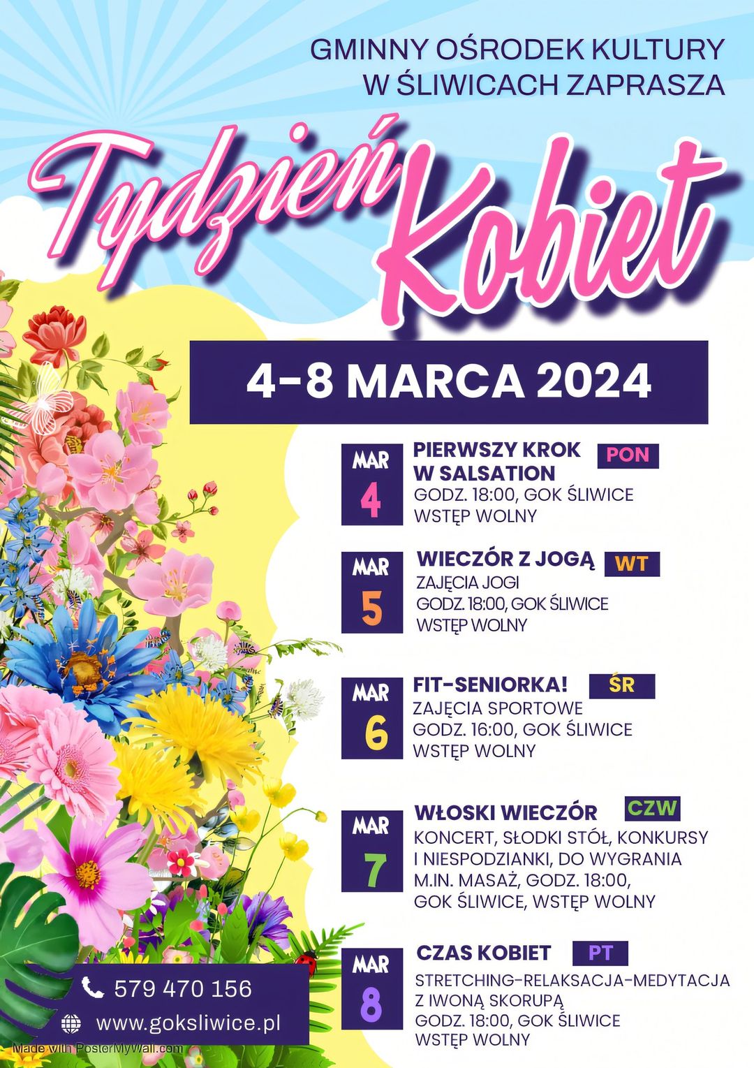 plakat tydzień kobiet 4-8 marca