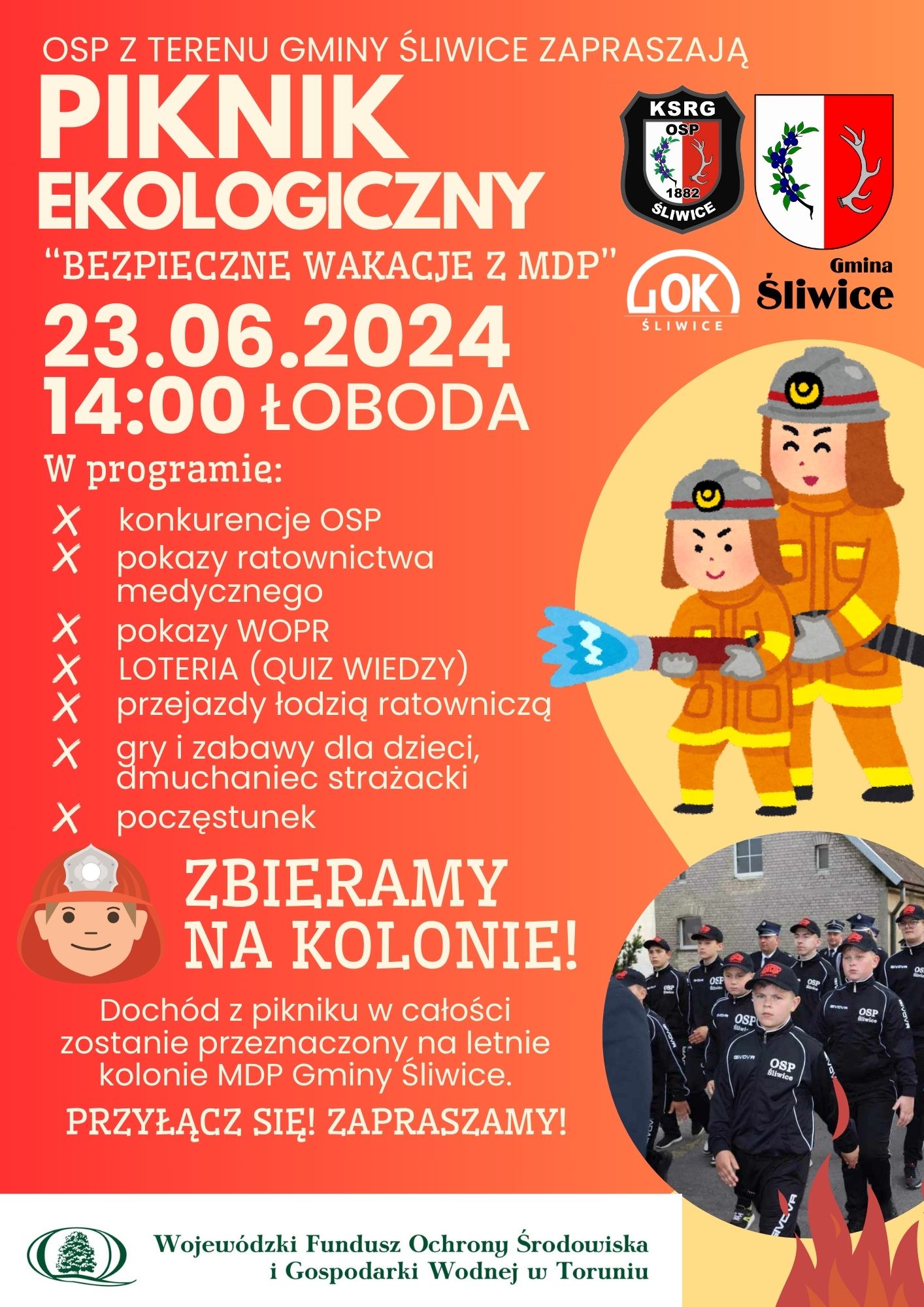 plakat piknik strażacki