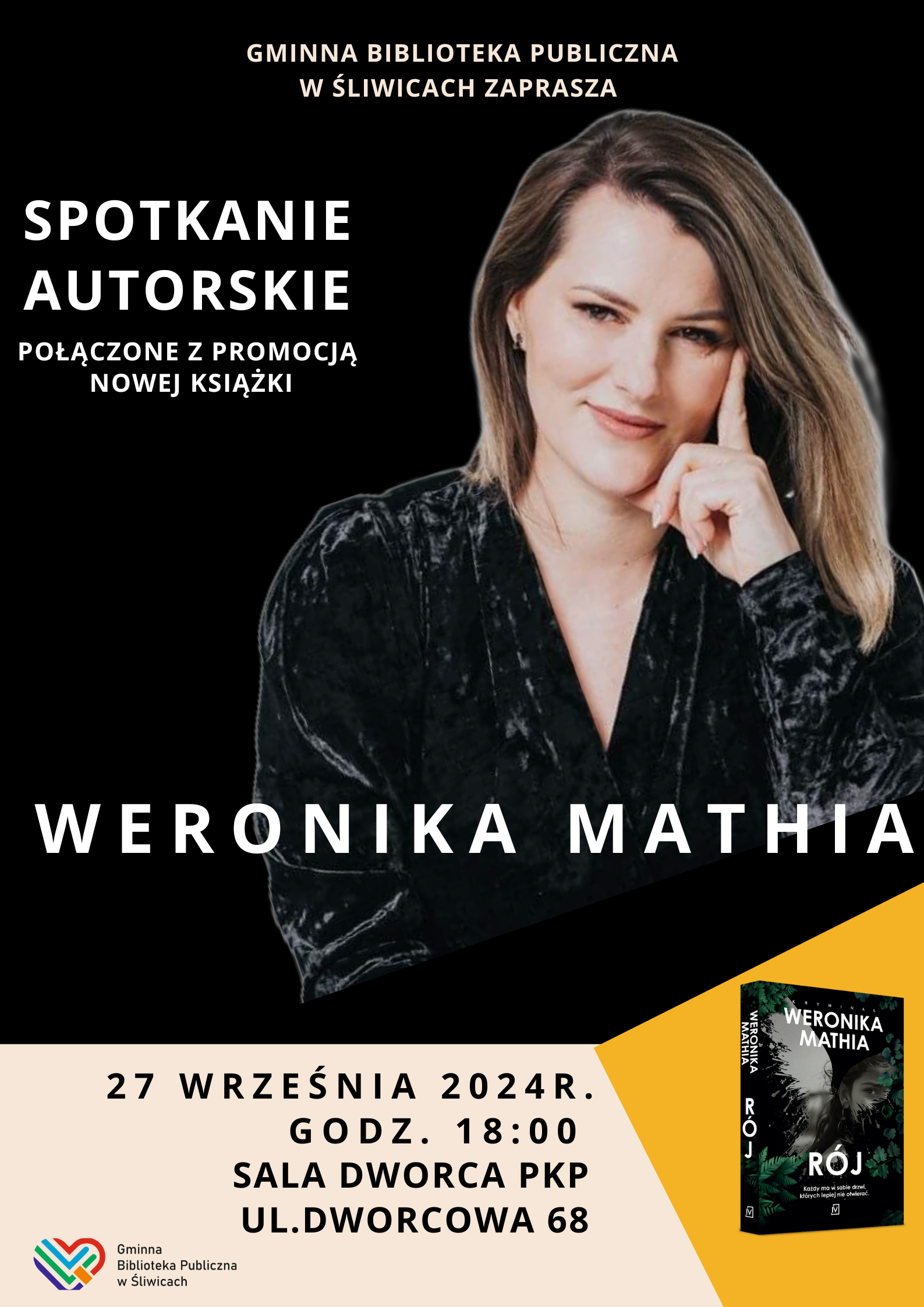 plakat spotkania autorskiego z weroniką mathia