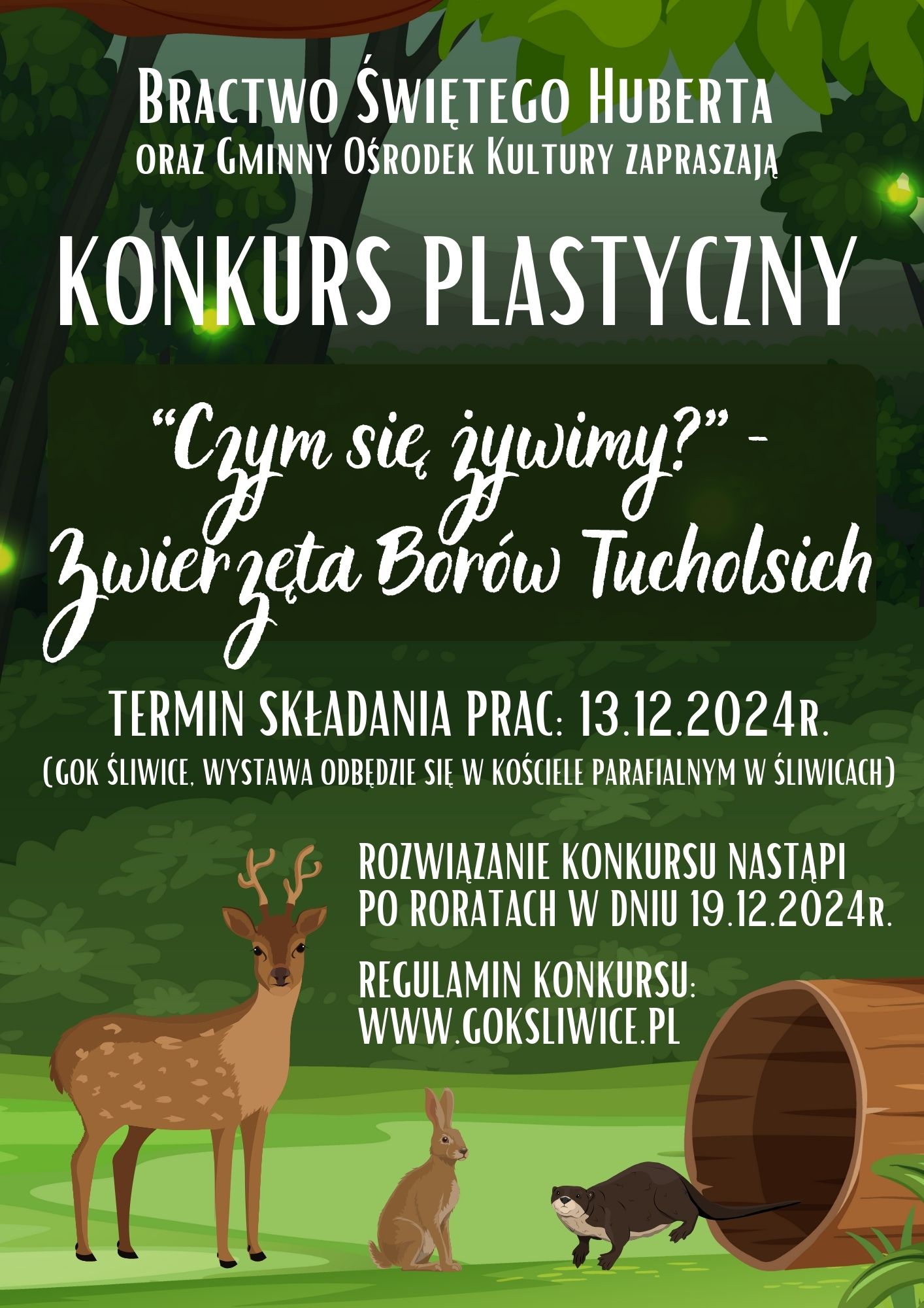 konkurs plastyczny "Czym się żywimy?" - Zwierzęta Bor&oacute;w Tucholskich
