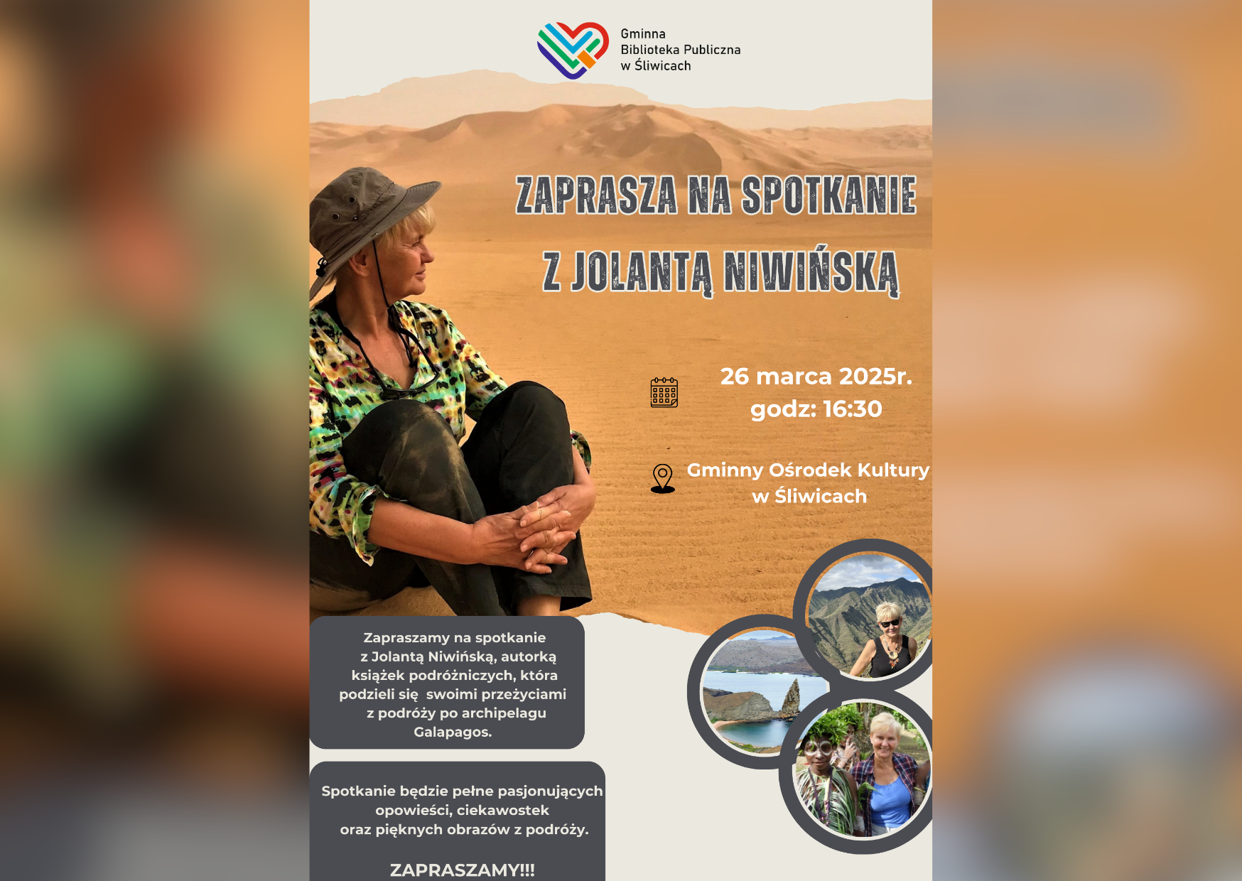 plakat spotkanie z jolantą niwińską