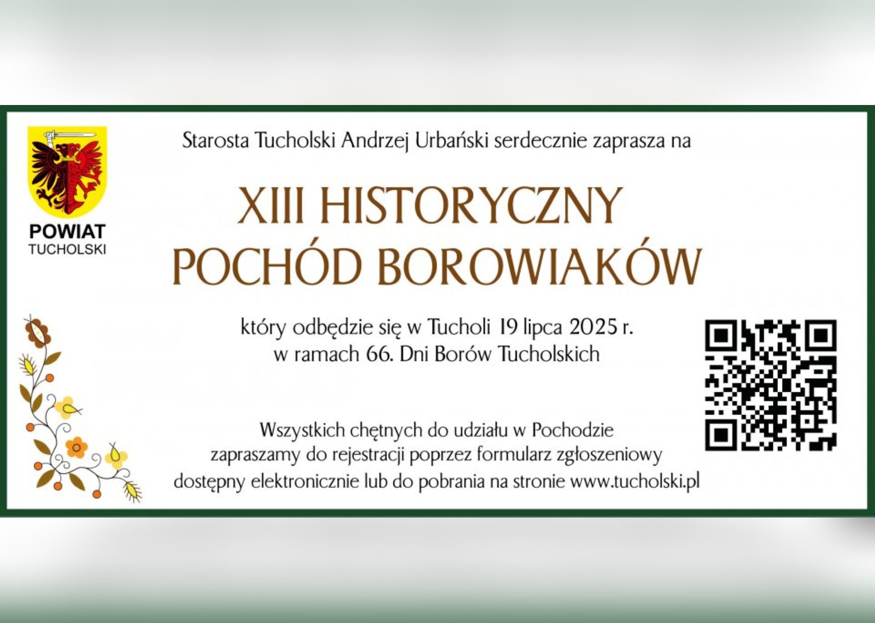 grafika xiii historycznego pochodu borowiak&oacute;w
