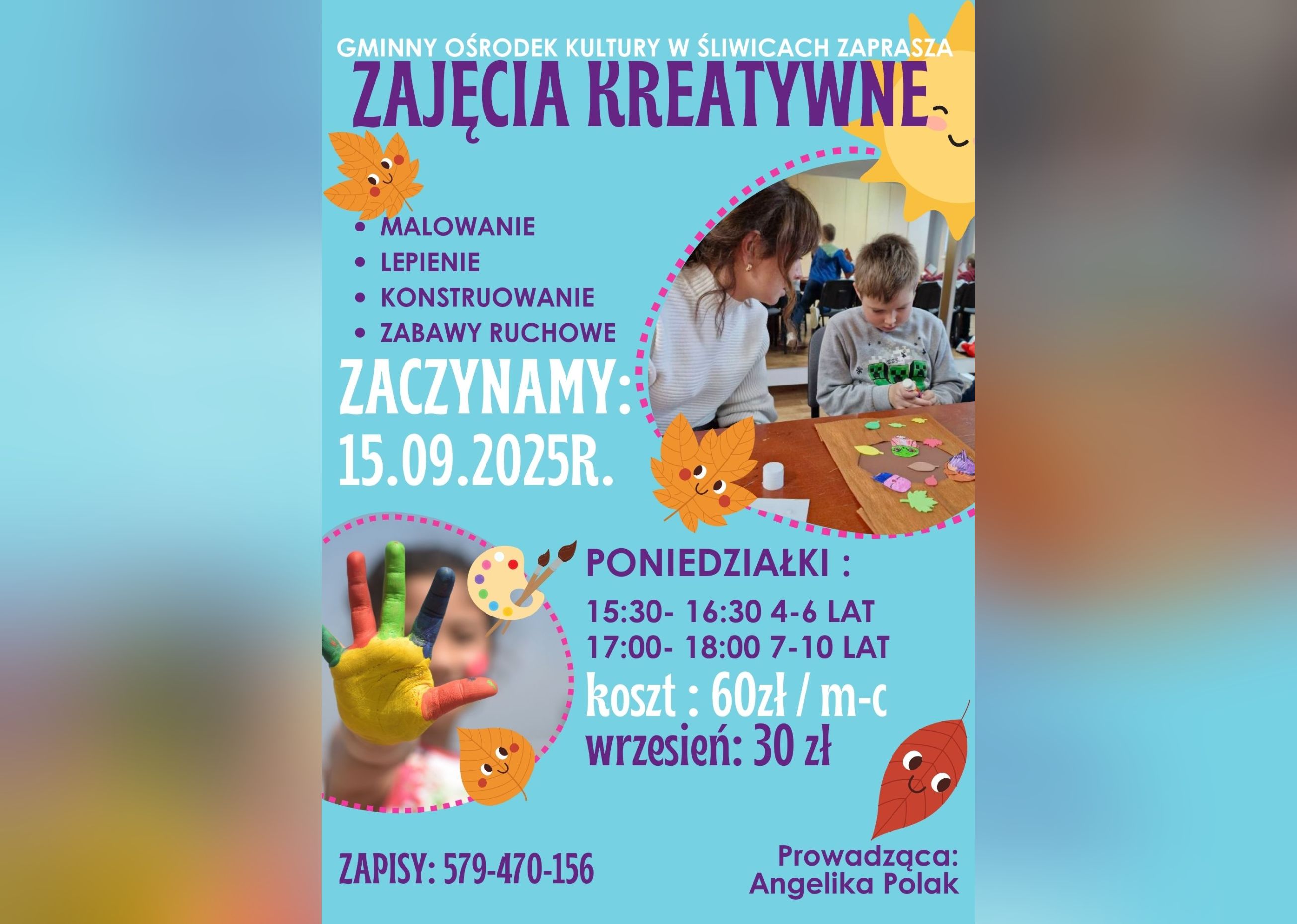 zajęcia kreatywne plakat