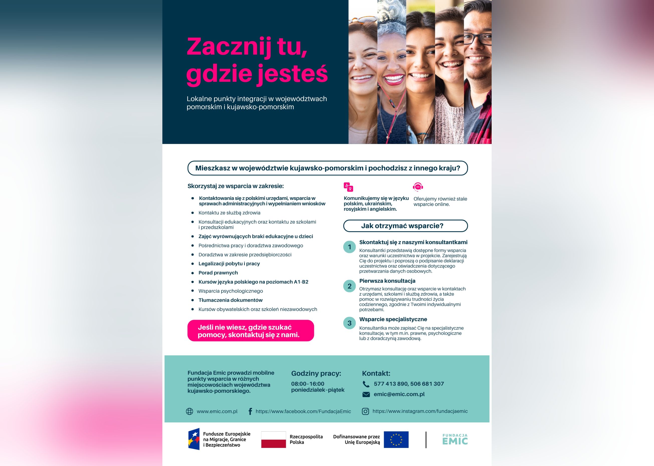 plakat fundacji emic