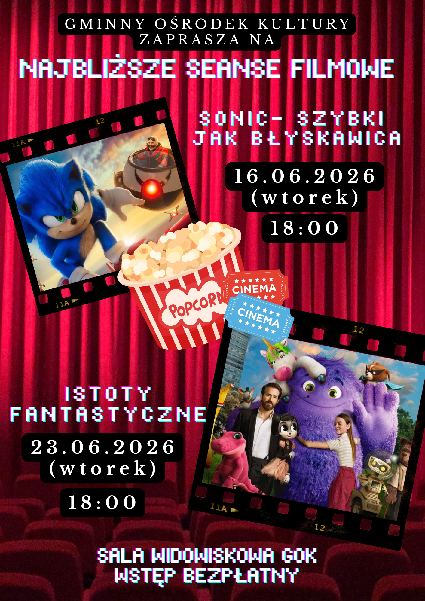 seanse filmowe w gok