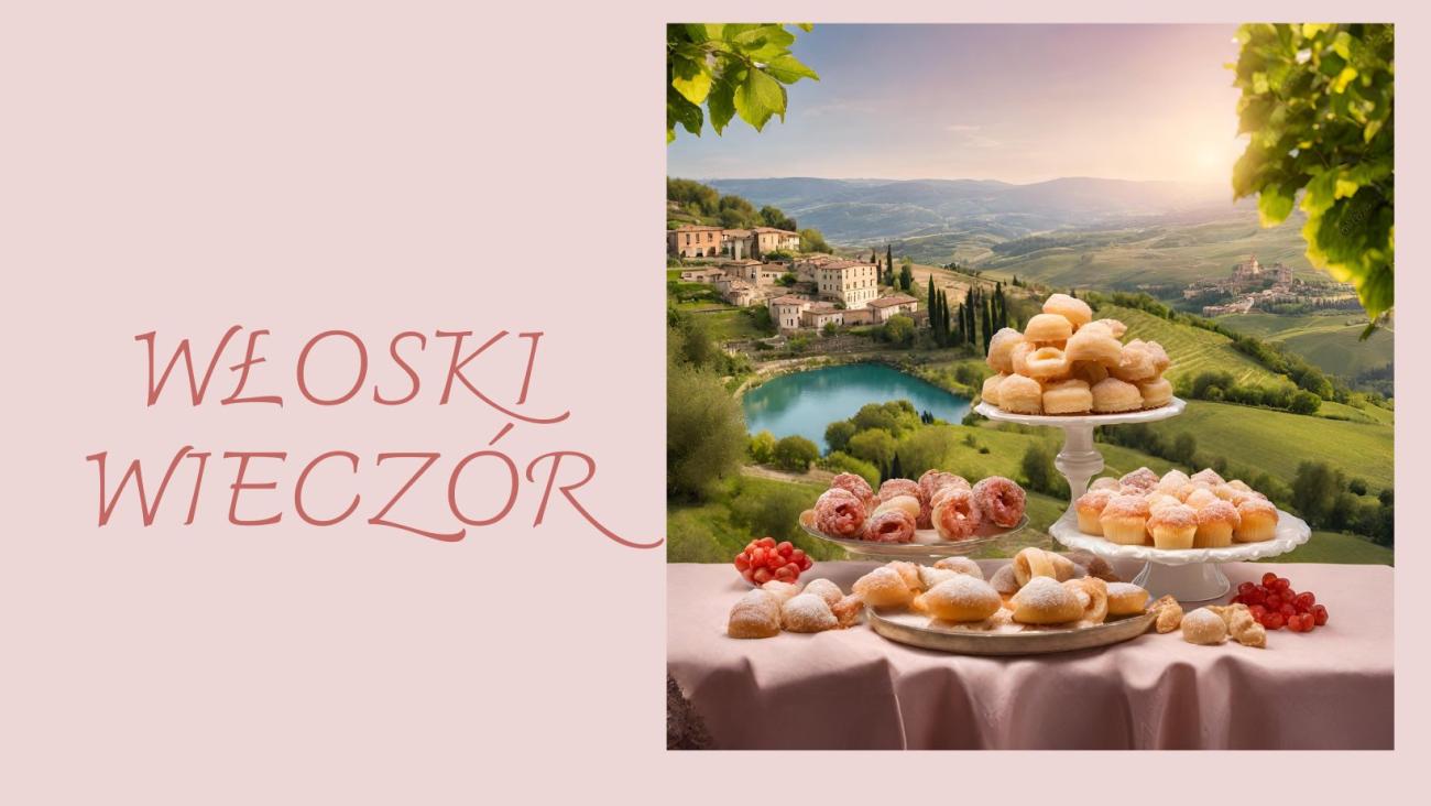 grafika, słodkości w tle włochy