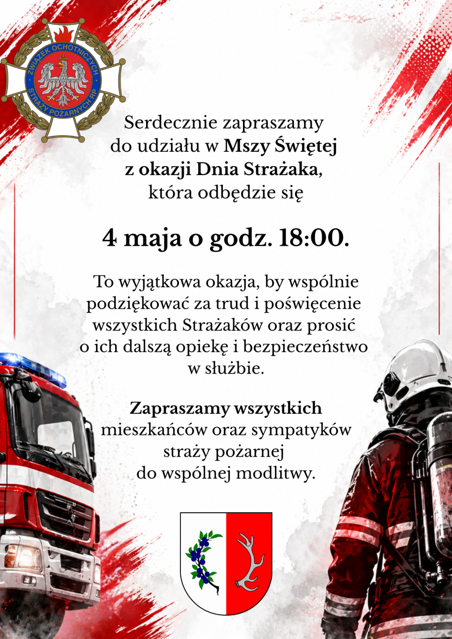 grafika pion zaproszenie dzień strażaka