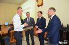 wręczenie życzeń dla sołtysów