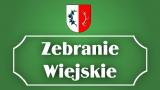 napis zebranie wiejskie na zielonym tle