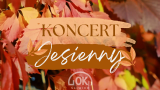 grafika koncert jesienny liście w tle