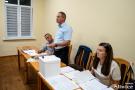 wójt przemawia do mieszkańców