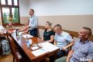 wójt przemawia do mieszkańców