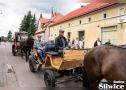 mężczyźni jadą na bryczkach