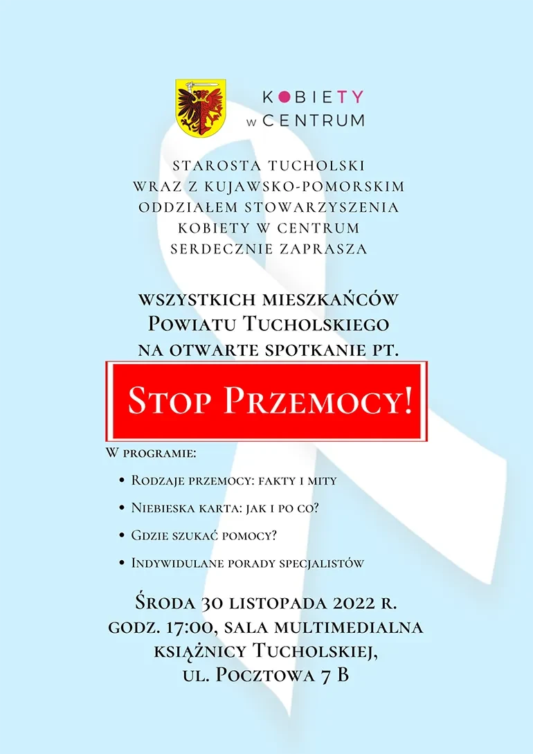 Plakat "stop przemocy!"