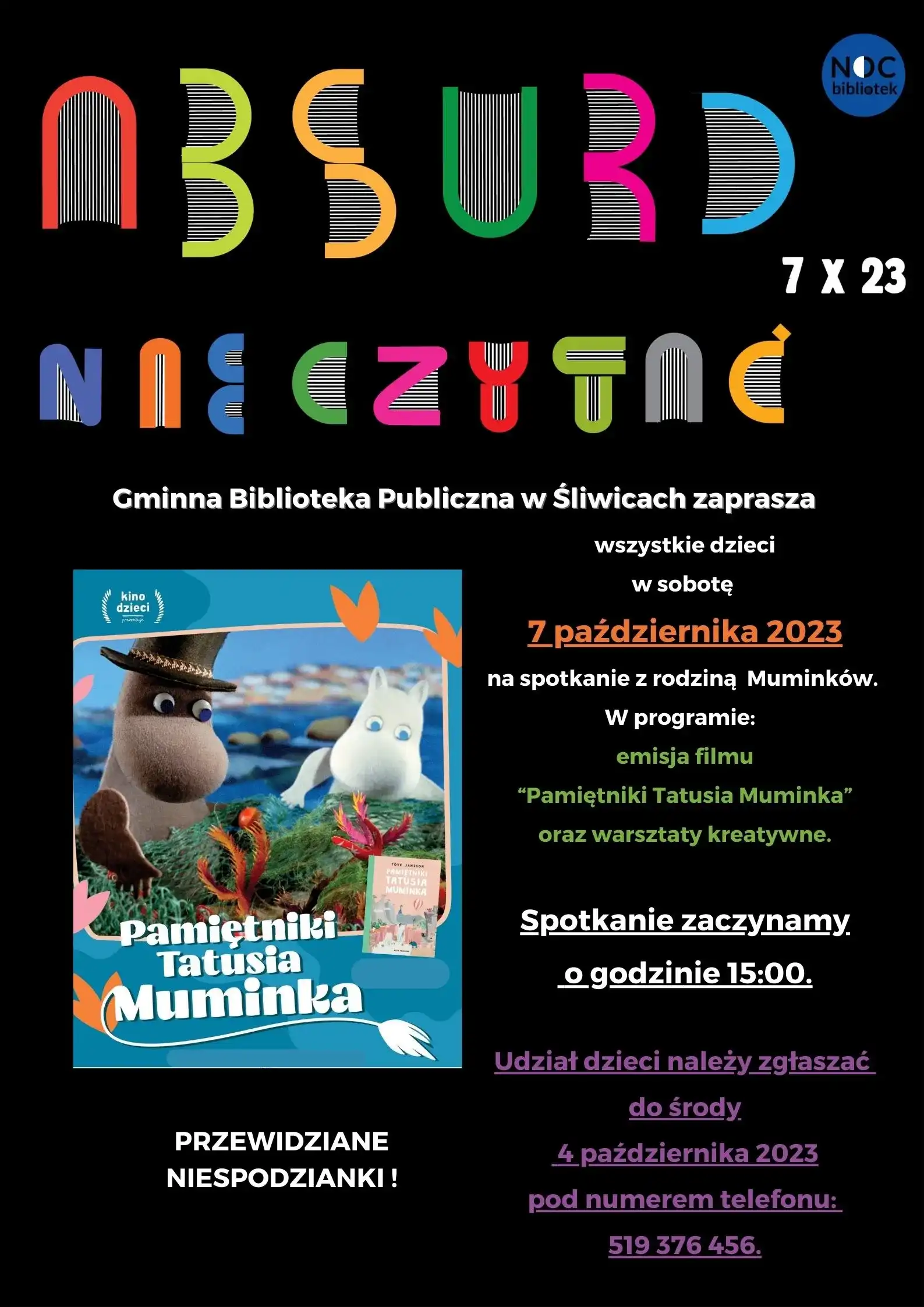 plakat zaproszenie biblioteka