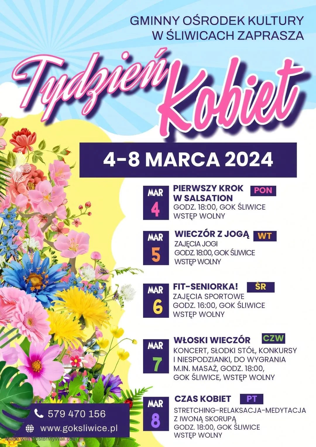plakat tydzień kobiet 4-8 marca