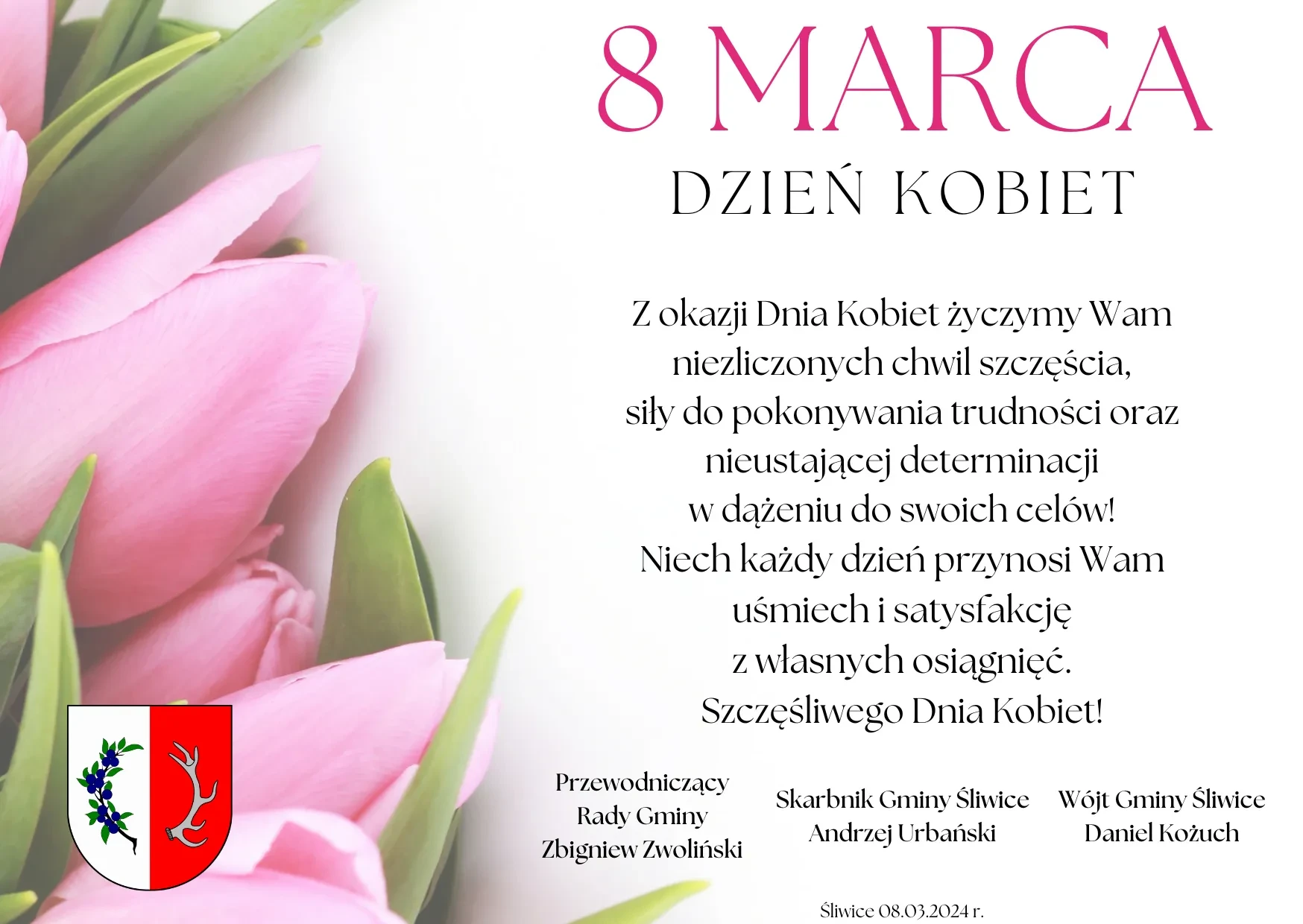 życzenia na dzień kobiet 2024