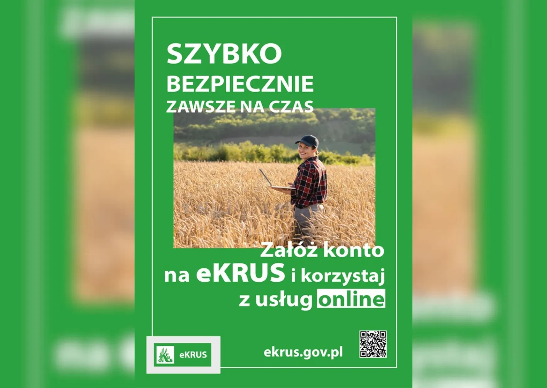 grafika ekrus załóż konto i korzystaj z usług online