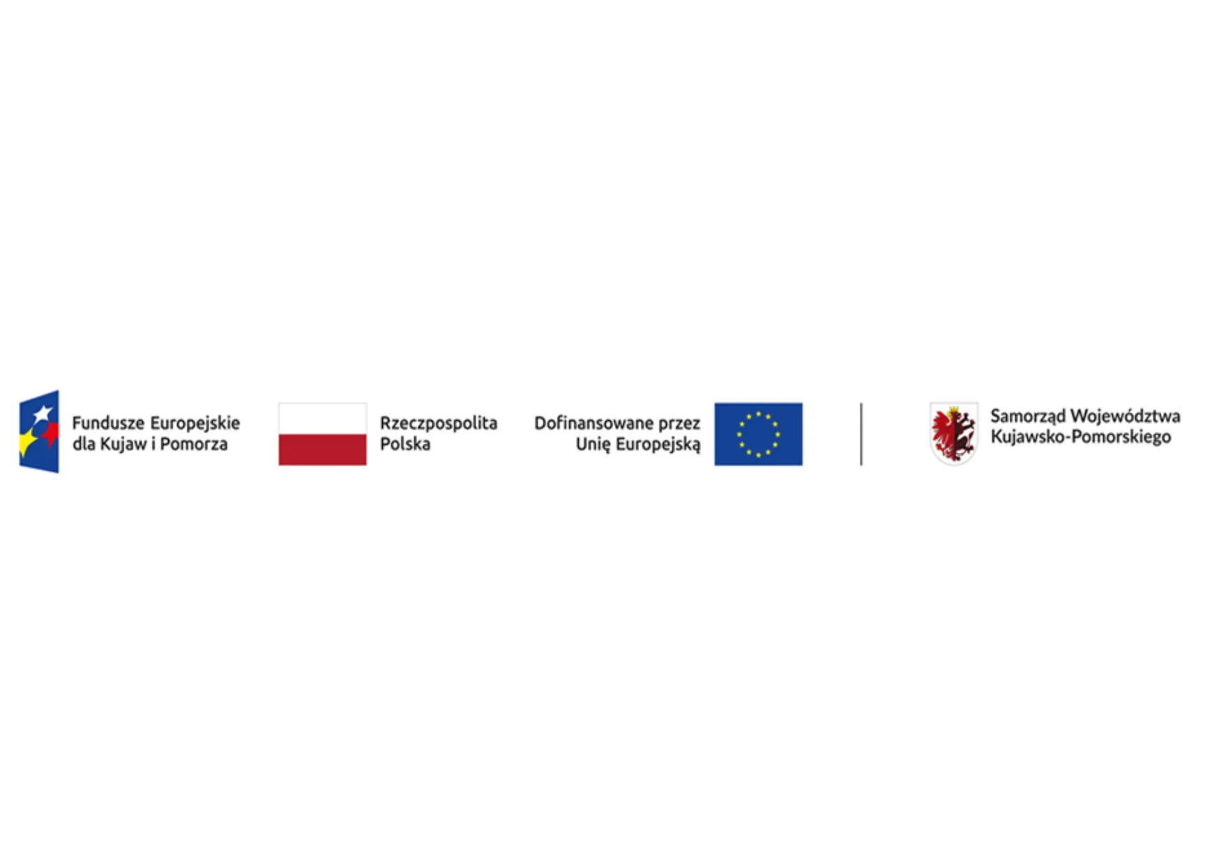 logo funduszu europejskiego, rzeczpospolitej polskiej, uni europejskiej i samorządu województwa kujawsko pomorskiego