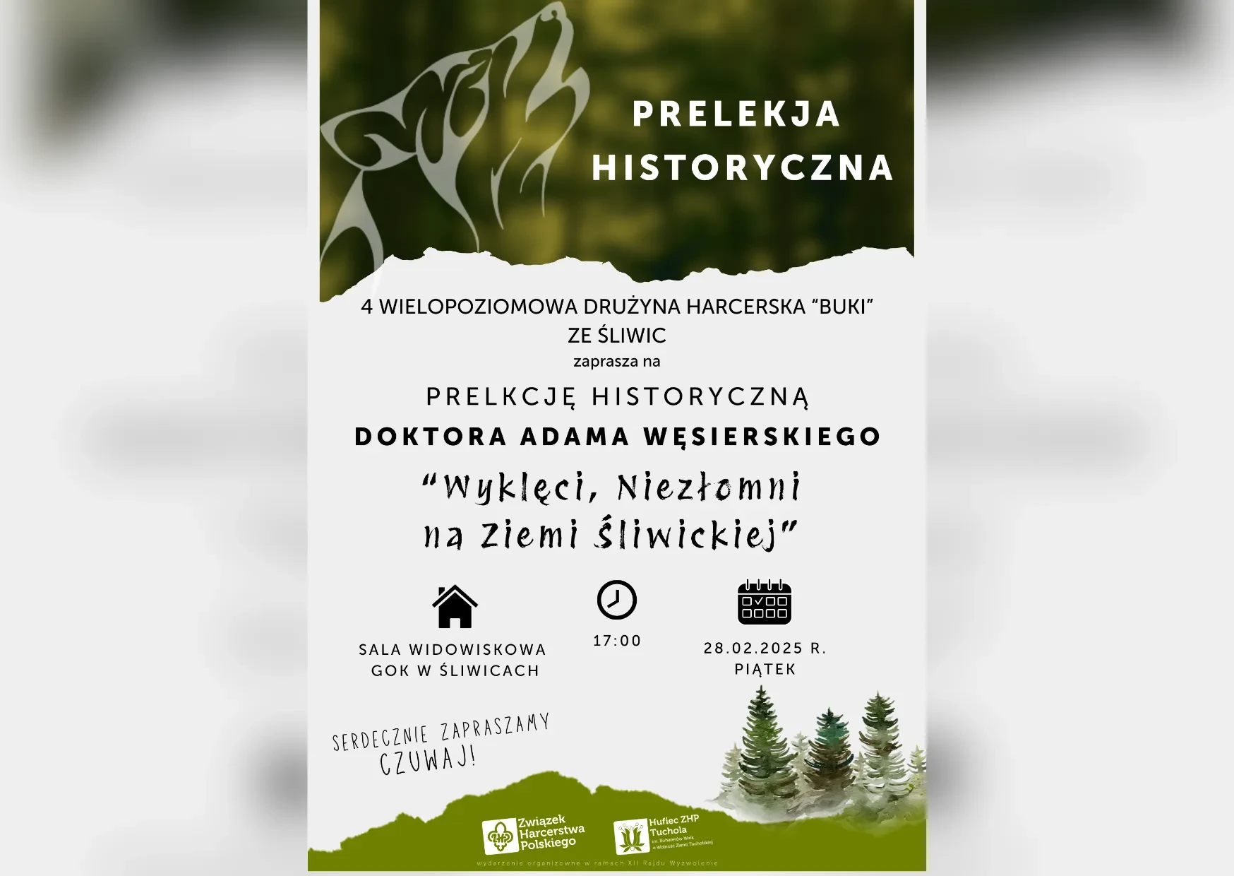 prelekcja historyczna "wyklęci, niezłomni na ziemi śliwickiej"
