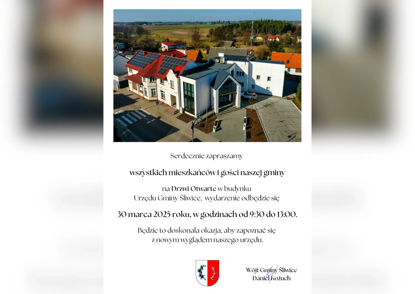 grafika zaproszenie na drzwi otwarte
