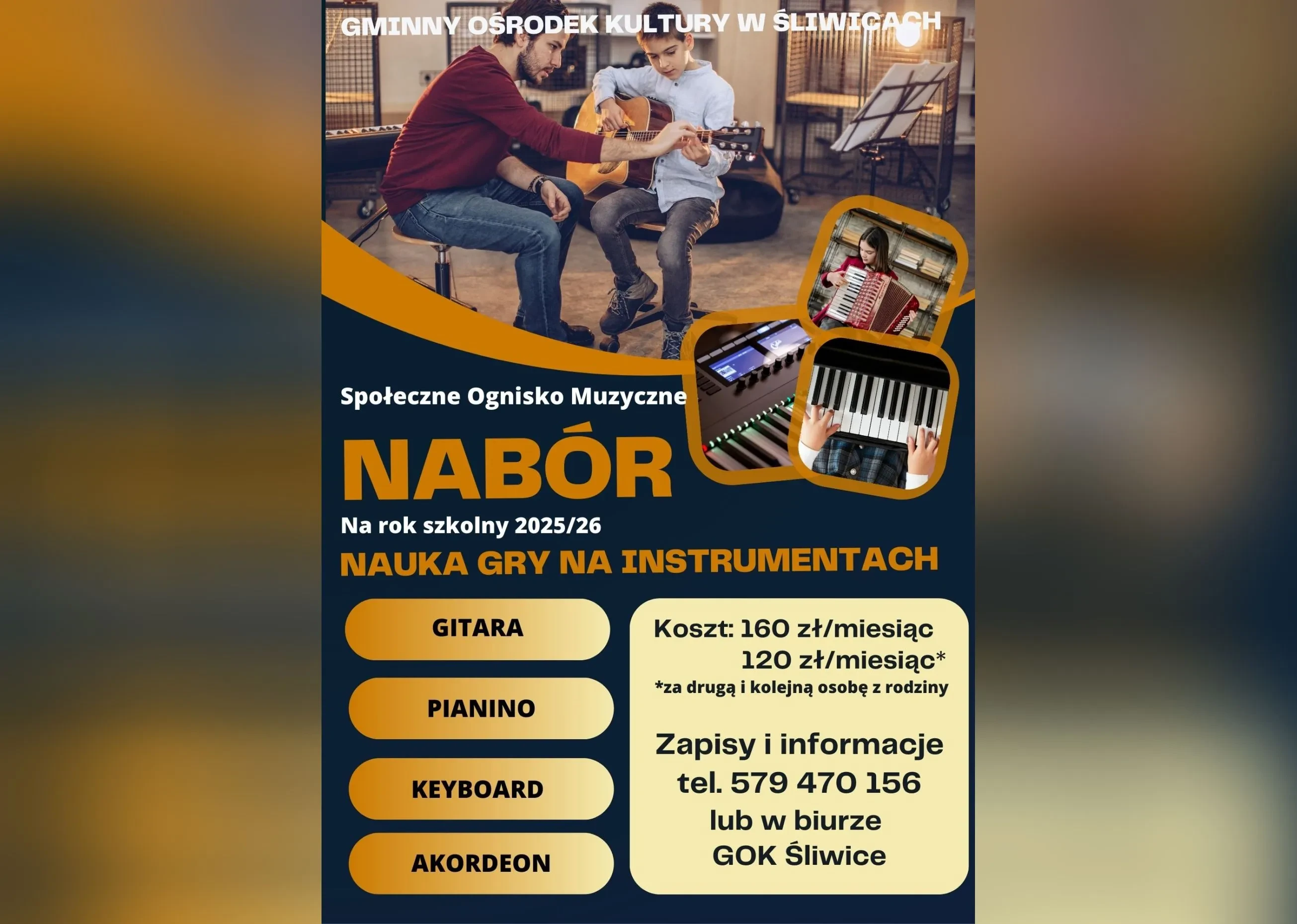 plakat naboru do społecznego ogniska muzycznego