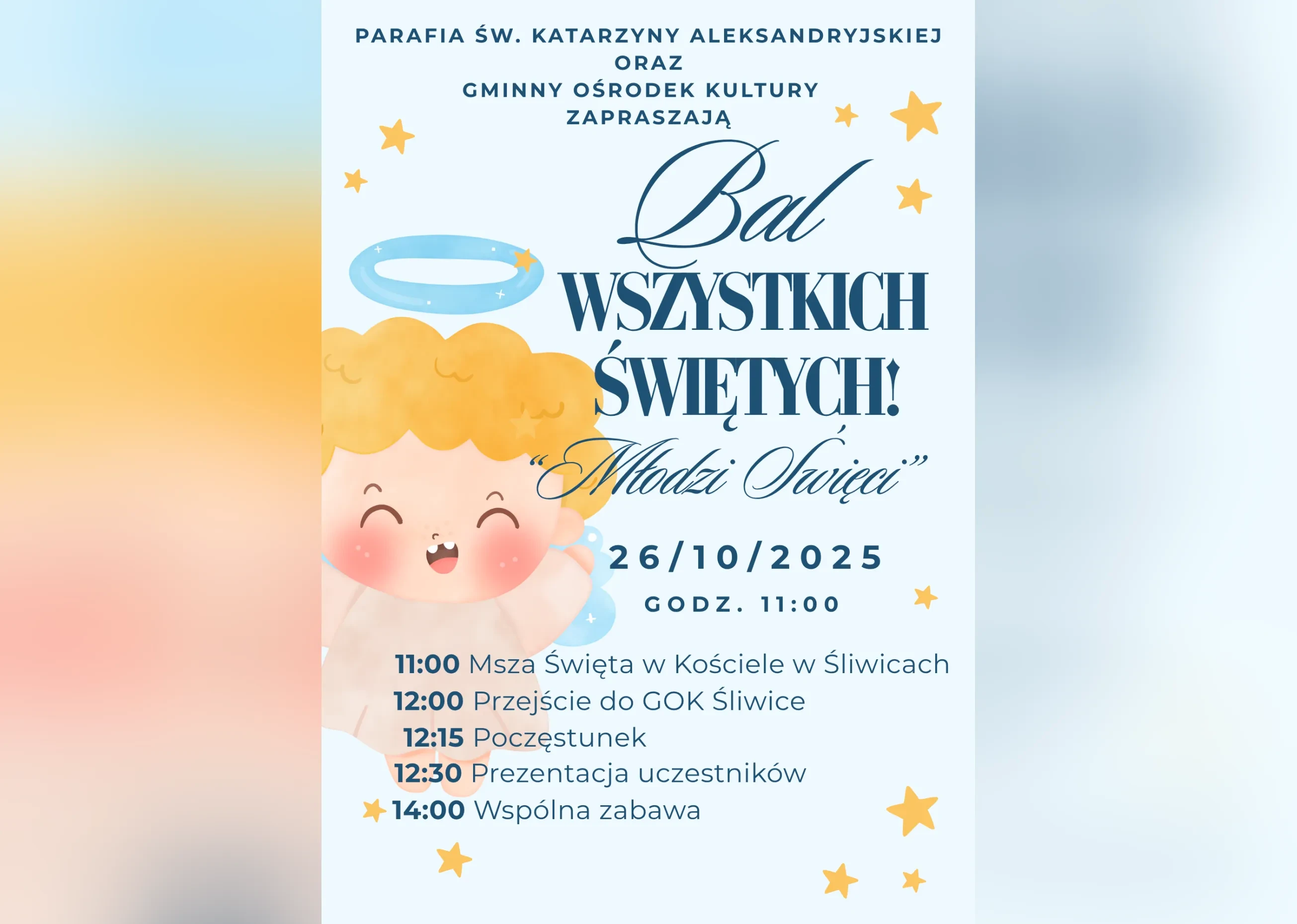 plakat bal wszystkich świętych w poziomie